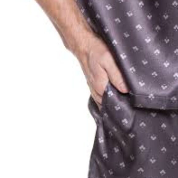 6- NWT NOBLE MOUNT MEN'S PREMIUM SATIN SHORT PAJAMA SET - Picture 4 of 5